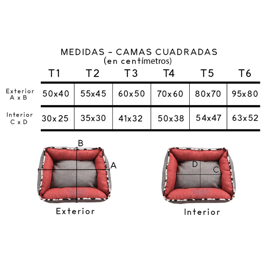 Cama Cuna Cuadrada Bicolor T1 50x40 Beig, , large Imagen numero 4